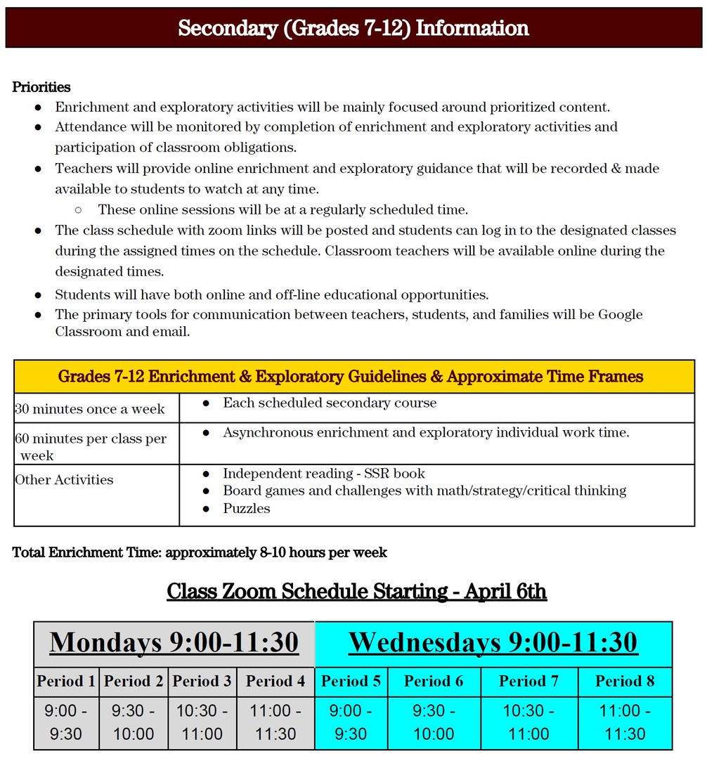 Sterling Public Schools Sterling Learning Plan PreK12
